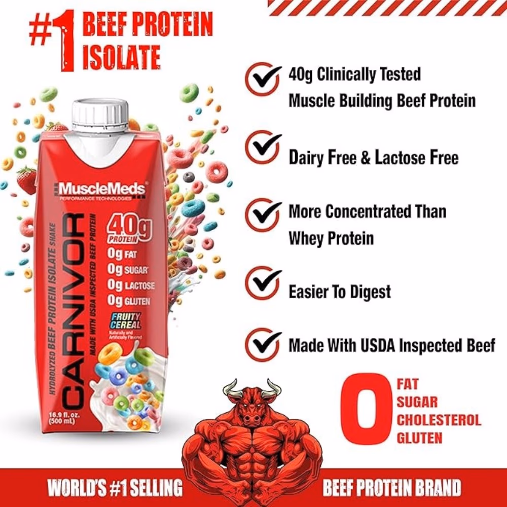 MuscleMeds Carnivor Ready-to-Drink Fruity Cereal 500ml 4