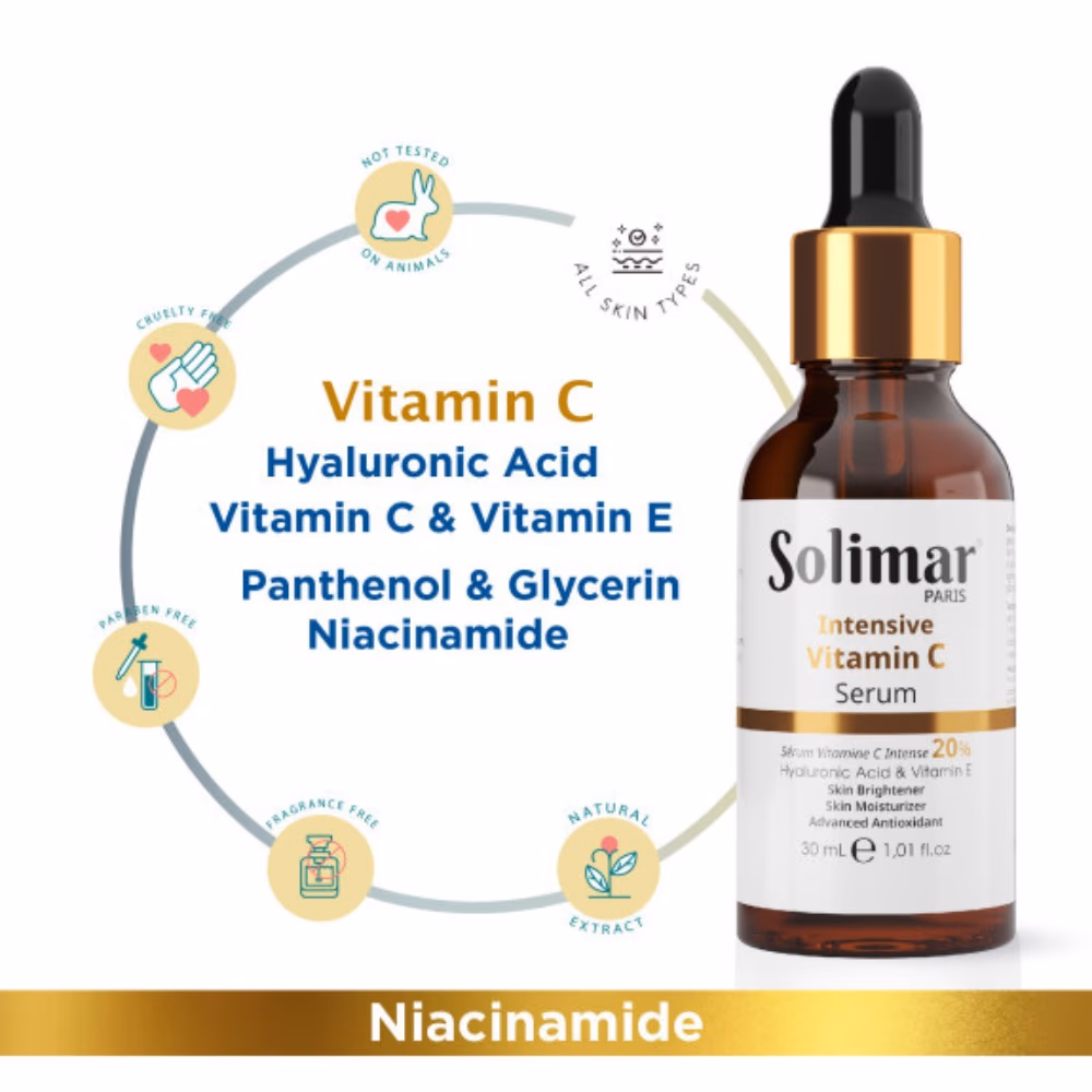 Solimar Vitamin C & Hyaluronic Acid Brightening Serum 50ml 2