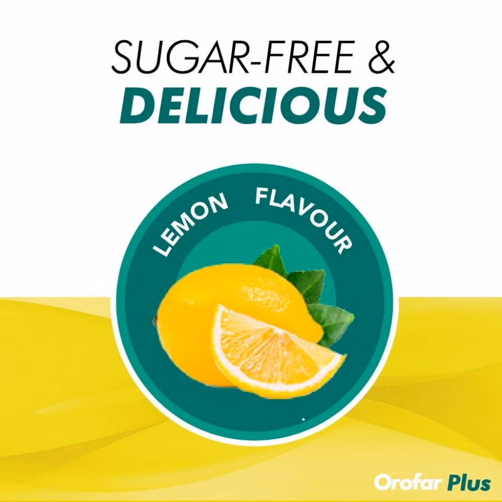 Orofar Plus Sore Throat Relief Lozenges, Lemon Flavour, Pack of 24's 2