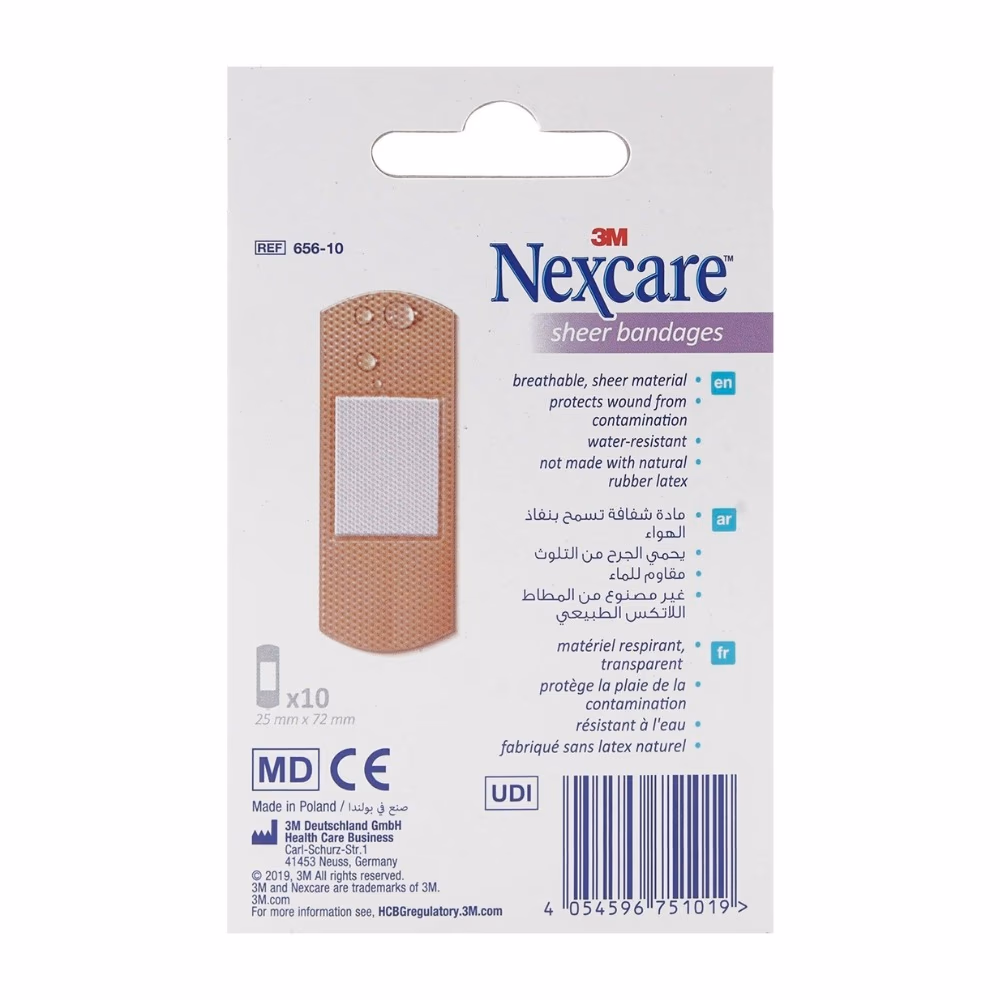 Nexcare Sheer Bandages Water Resist One Size- 10 Bandages 2