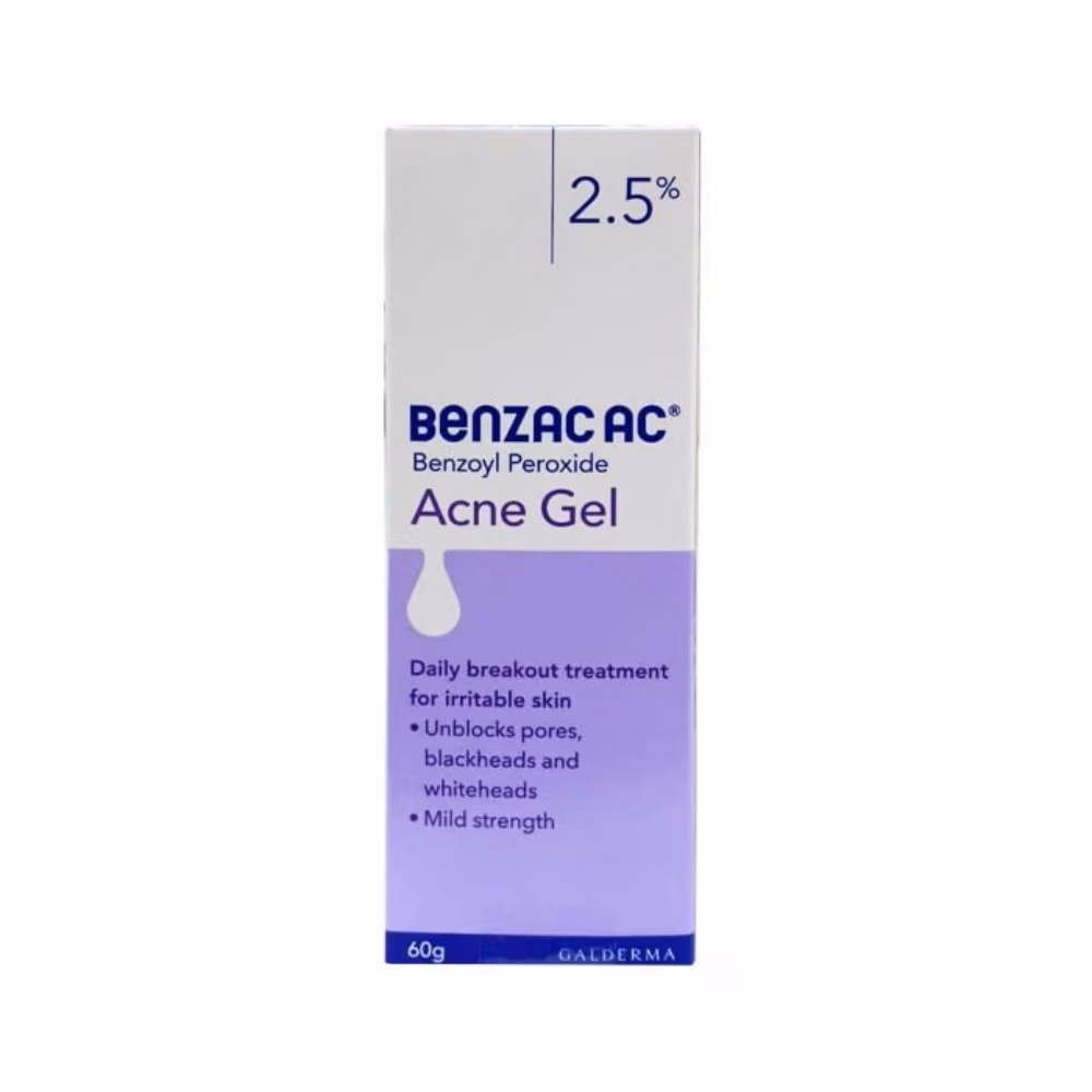 Benzac AC Gel 2.5% 60 g – Dermatologist Recommended Acne Care 4