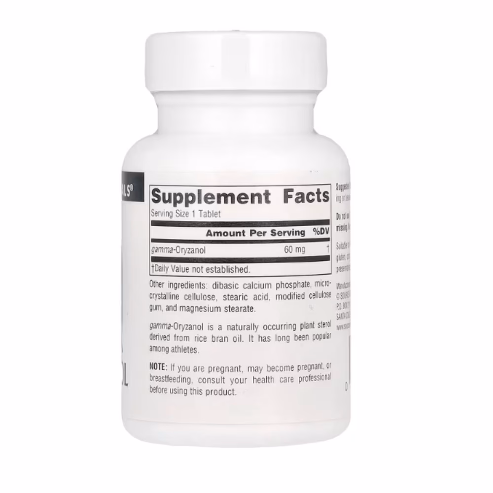Source Naturals Gamma Oryzanol 60mg Tablets 100s 2