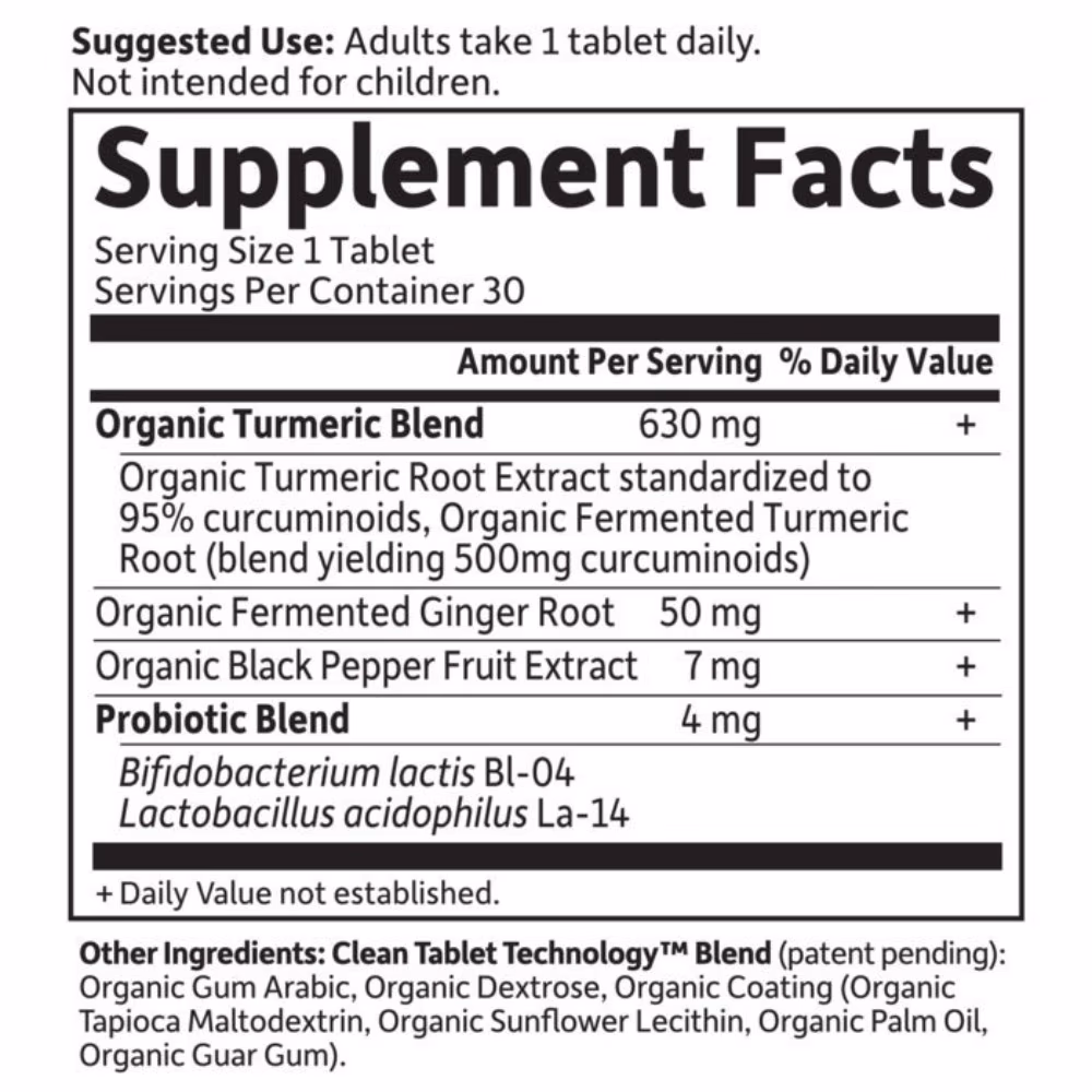 Garden of Life Mykind Maximum Strength Turmeric Vegan Tablets 30S 2