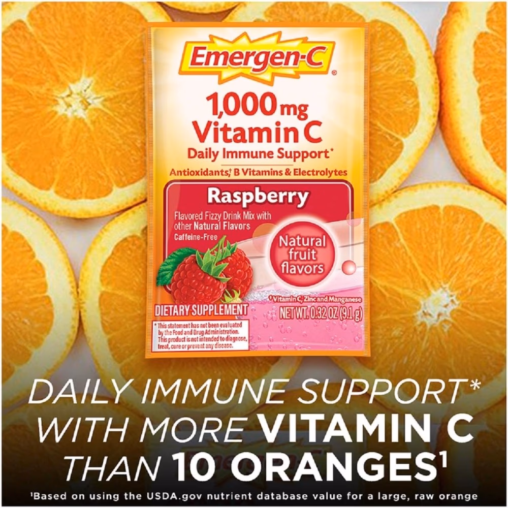  Emergen-C Vitamin C 1000mg Raspberry 30 Packs 3