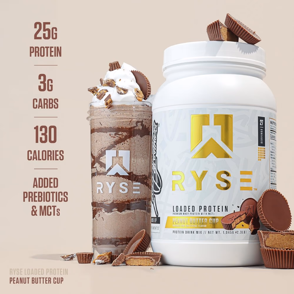 Ryse Loaded Protein Drink Mix Peanut Butter Cup 2.3lb 4