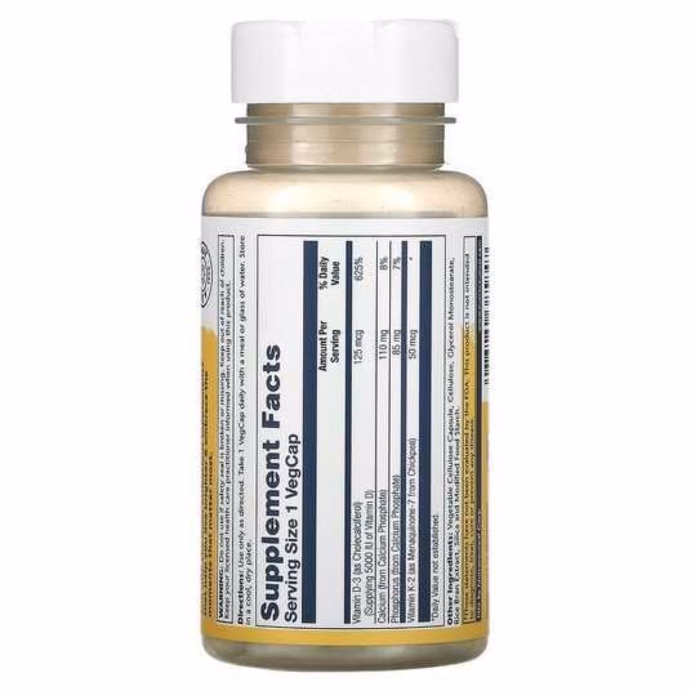 Solaray Vitamin D-3,  K-2-60 Capsules 3