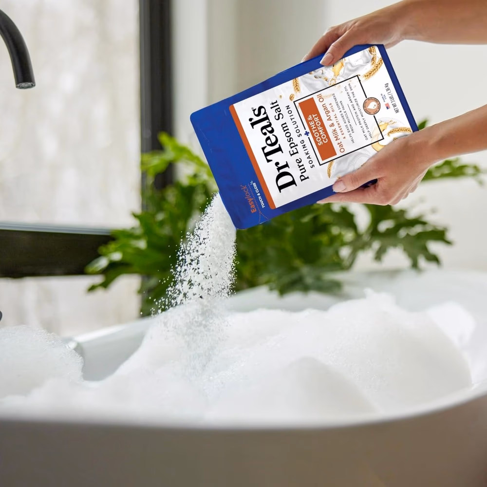 Dr Teal's Epsom Salt Soaking Solution with Oat Milk & Argan Oil, 1.36kg 5