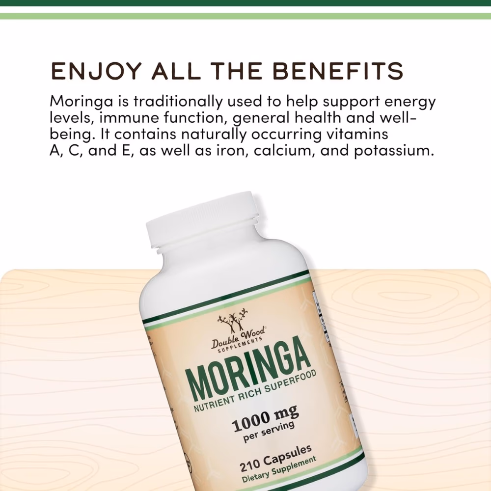 Double Wood Moringa 1000mg 210 Capsules 4