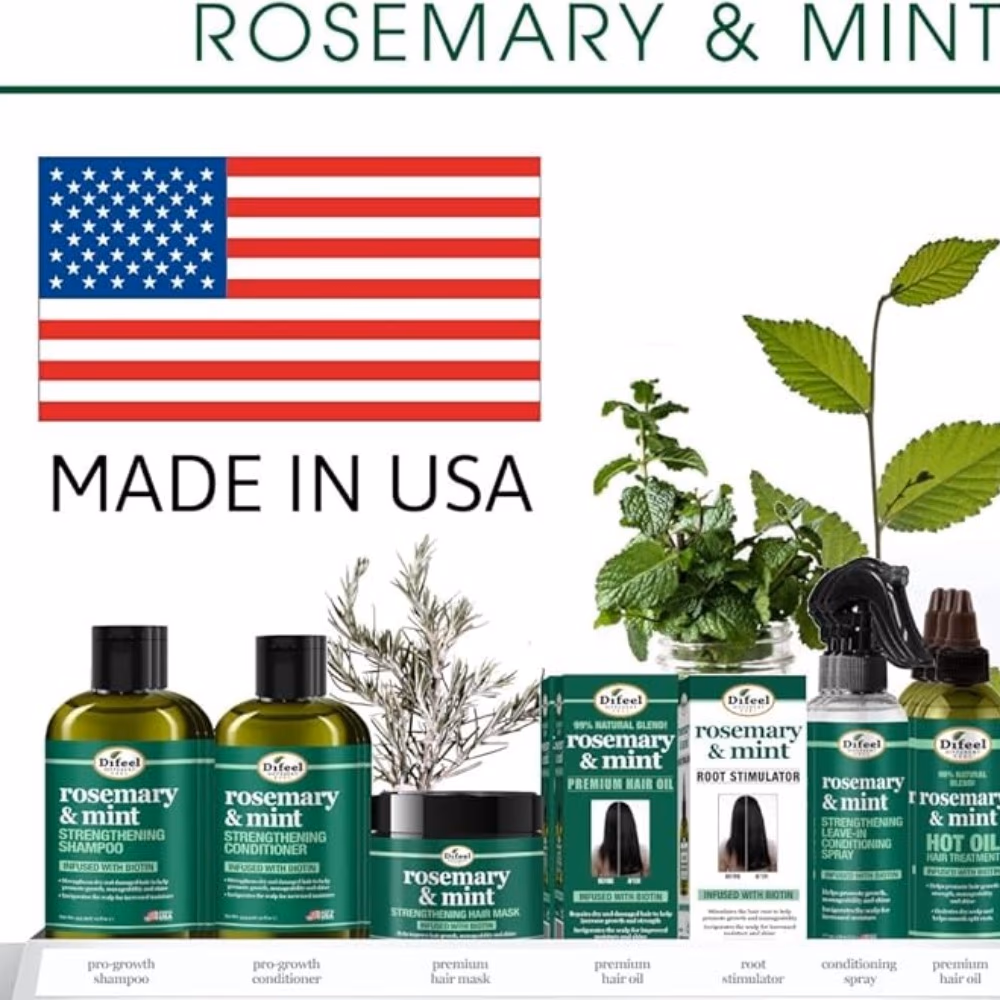 Difeel Rosemary & Mint Hair Strengthening Shampoo 12oz 5