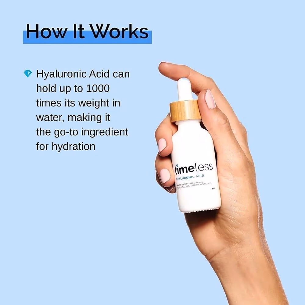 Timeless 100% Pure Hyaluronic Acid Serum 30ml 3