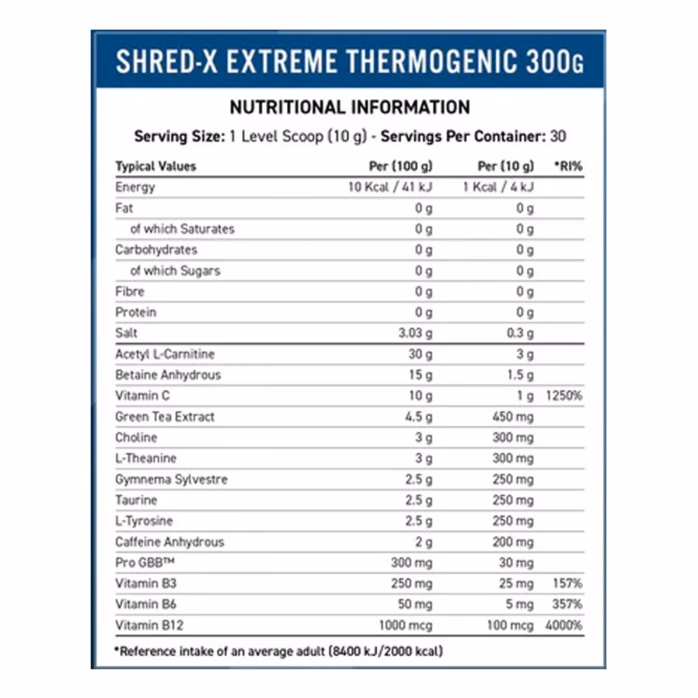 Applied Nutrition Shred X Powder Strawberry Kiwi 300g 2
