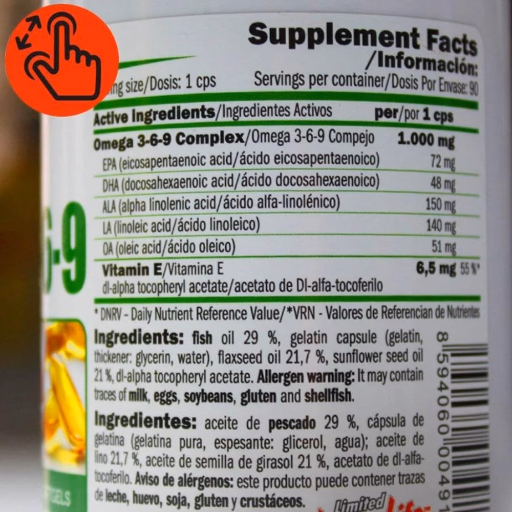 Amix Green Day Super Omega 3-6-9 90 Softgels  4