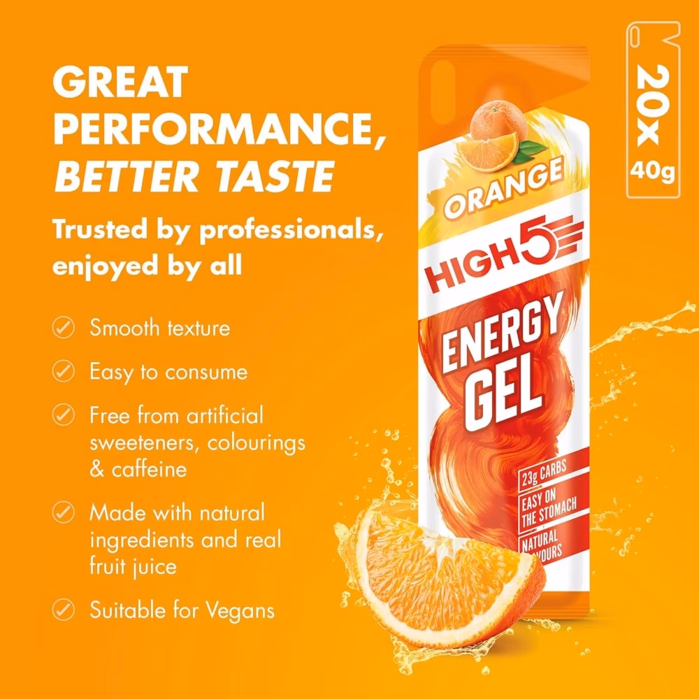 High5 Energy Gel Caffeine Orange 40g 5
