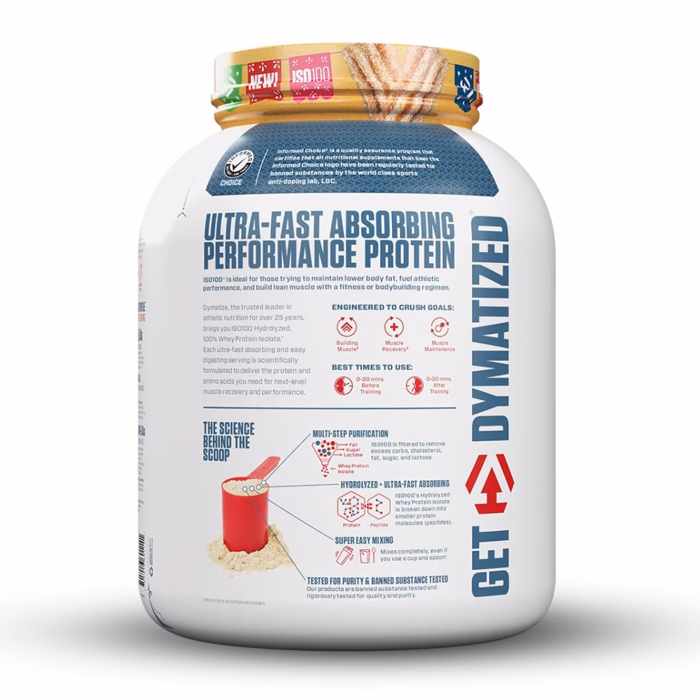 Dymatize ISO 100 Protein Powder Cinnamon Churro 2.3kg 2