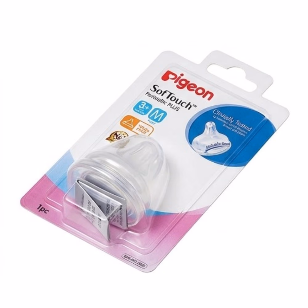 Pigeon Wide Neck Nipple Peristalsis Plus M 1S 2