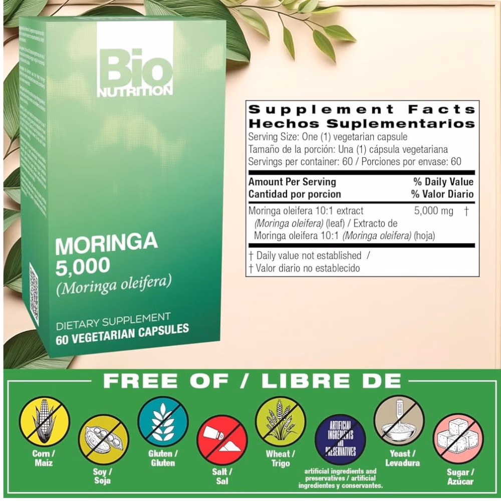 Source of Naturals Bio Moringa 5000 mg SFOD – 60 Caps 3