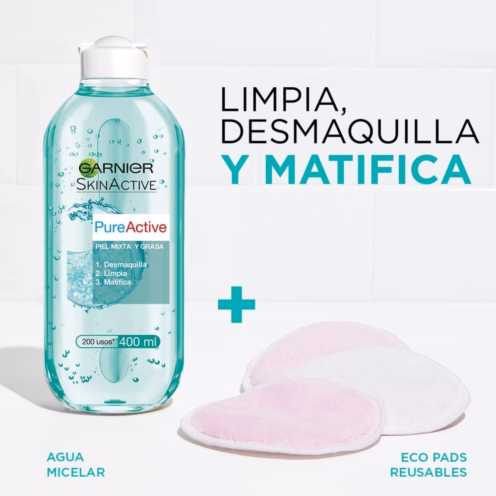 Garnier SkinActive Pure Active Micellar Water 400ml 4