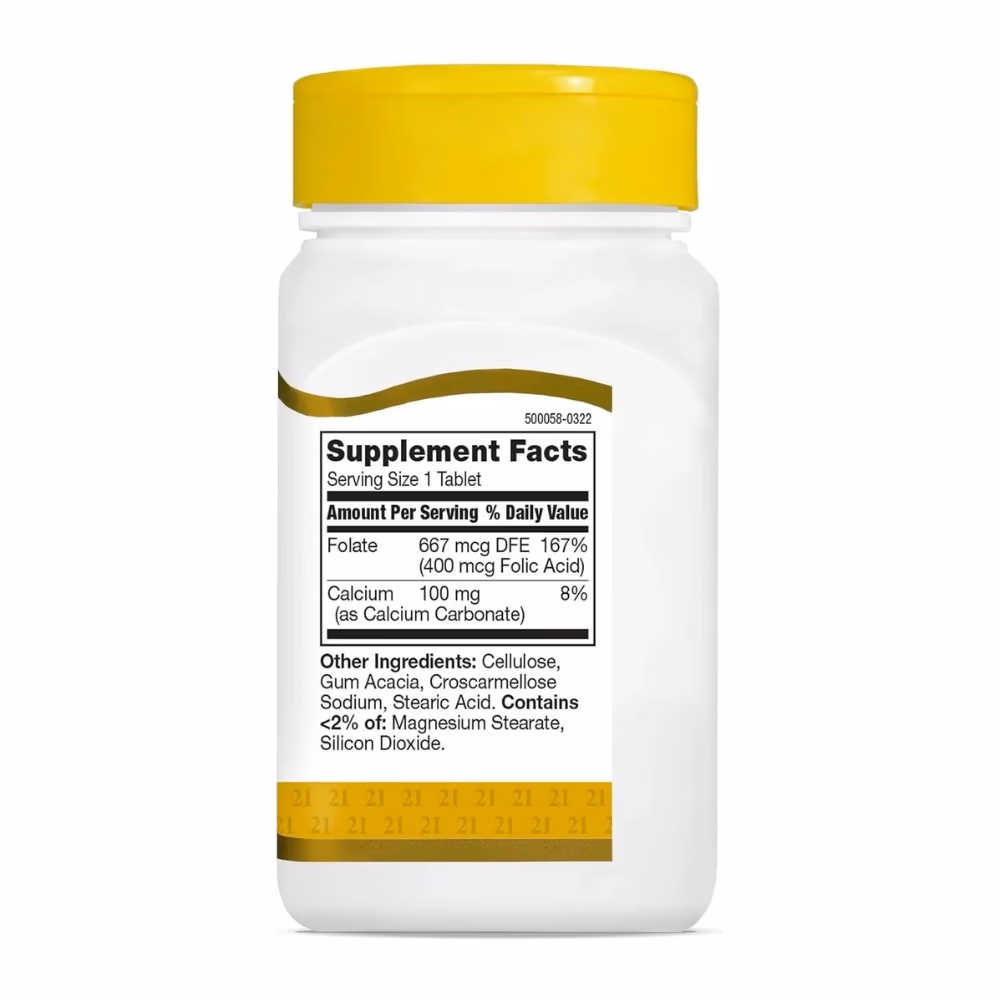 21st Century Folic Acid 400mg 250 Tabs 2