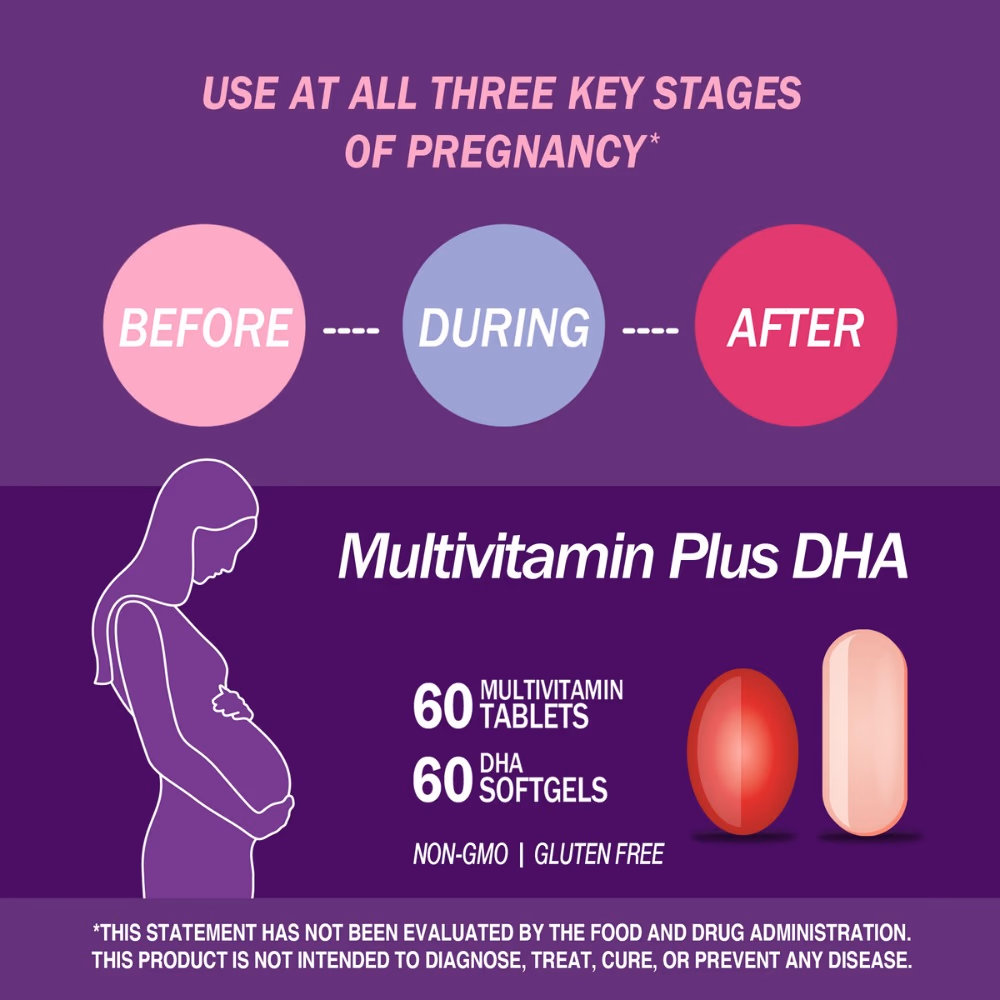 21st Century Prenatal Multivitamin Plus DHA Tablets and Softgels 3