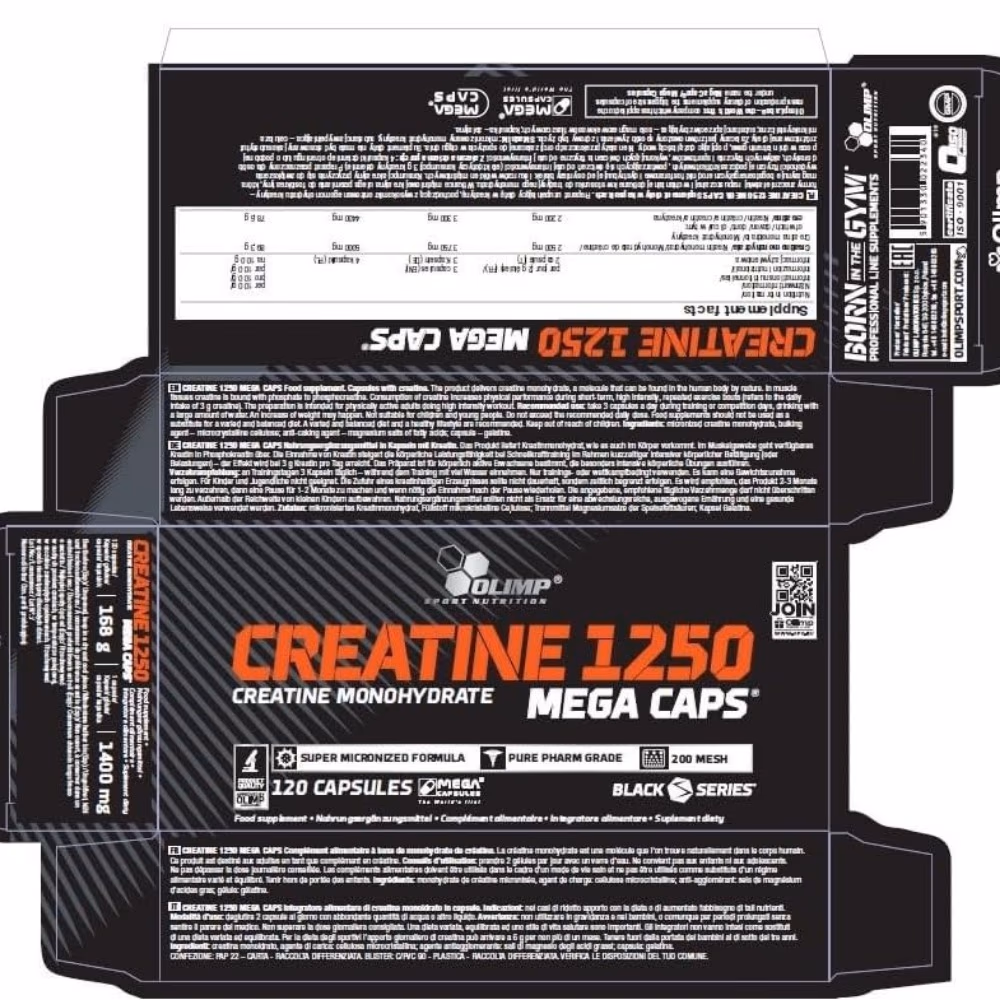Olimp Creatine 1250 Mega Caps - 120 Capsules 3