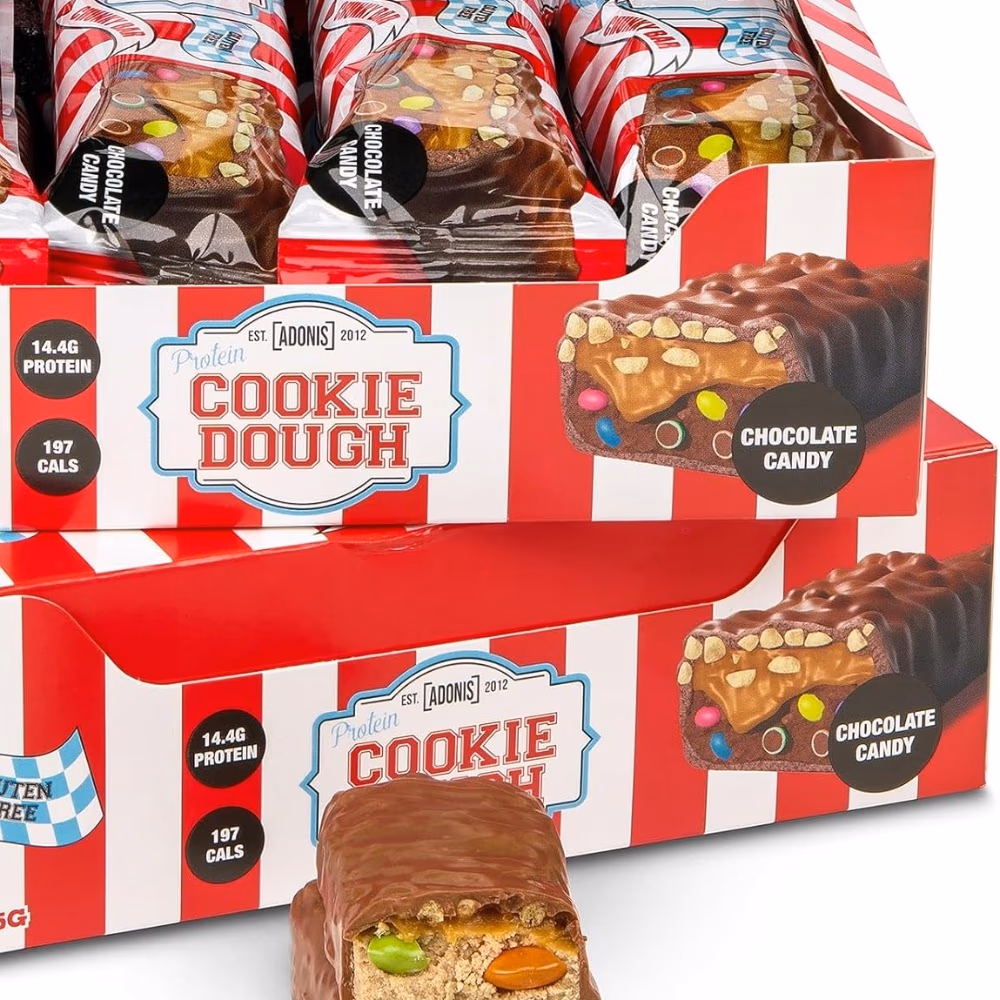 Adonis Protein Cookie Dough Bar Chocolate Candy 55gm 3