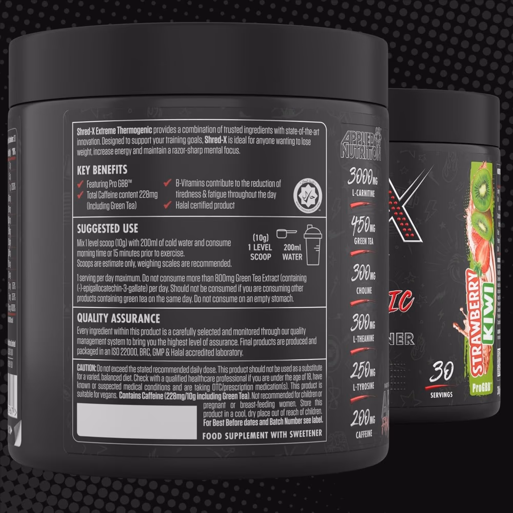 Applied Nutrition Shred X Powder Strawberry Kiwi 300g 3