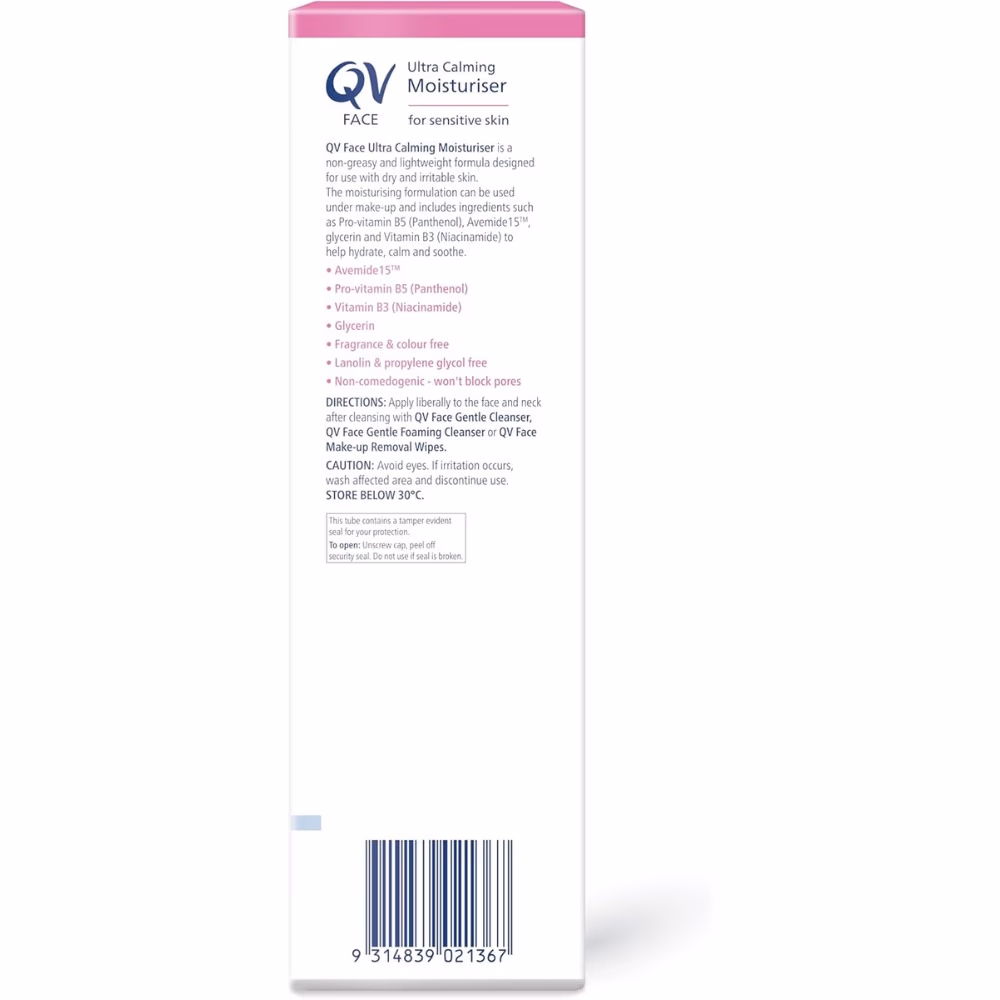 Qv Face Ultra Calming Moisturiser 75g 4