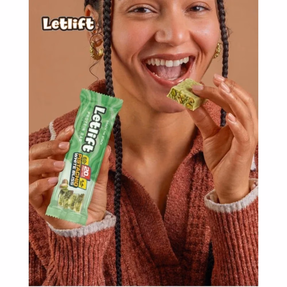 LetLift Protein Bar Pistachio White Bliss 62g 2
