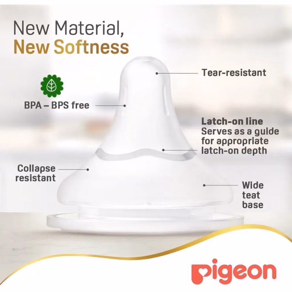 Pigeon SofTouch Wide Neck Nipples 9+ Months Y-Cut LL- 2 piece set 4