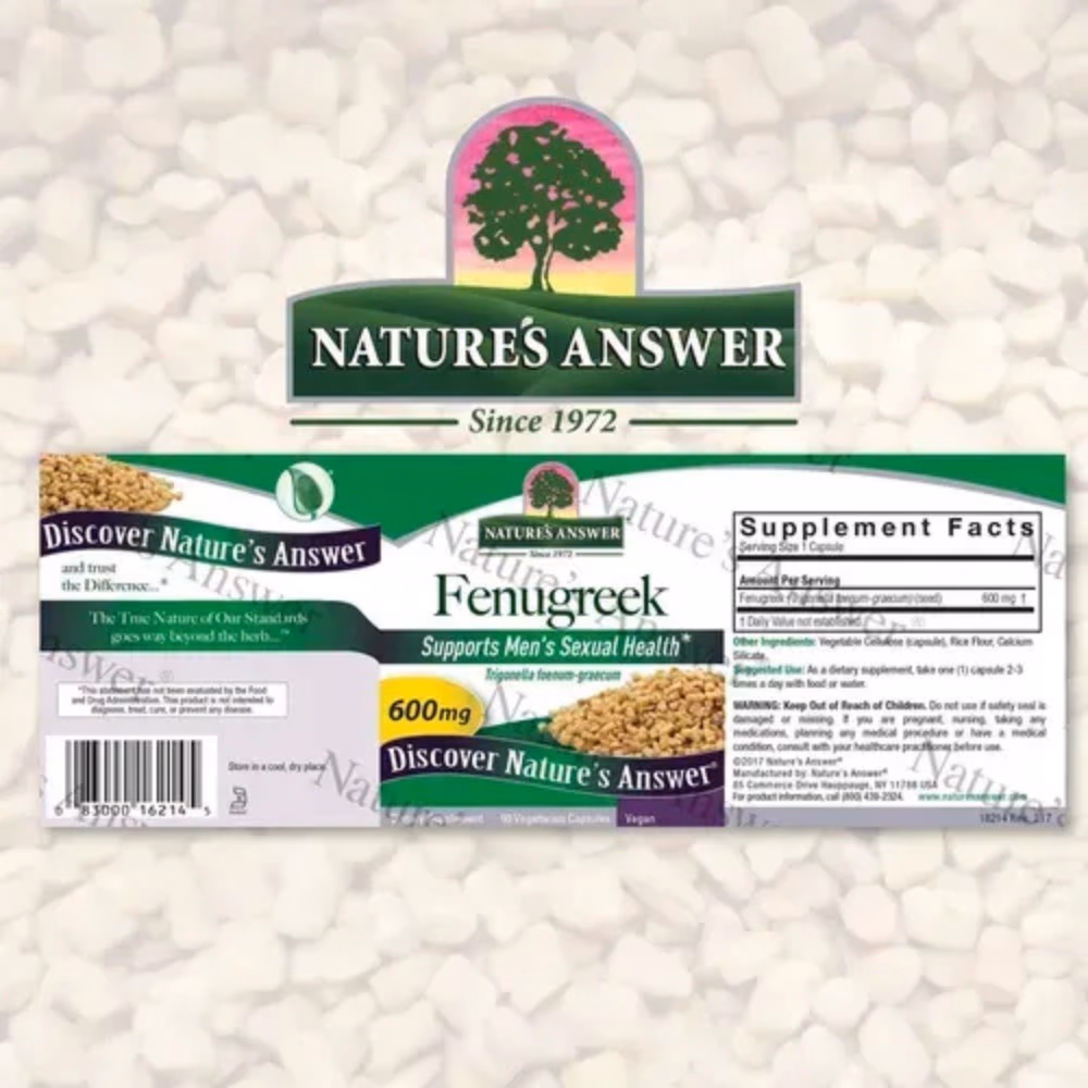 Natures Answer Fenugreek 600mg-90 Capsules 2