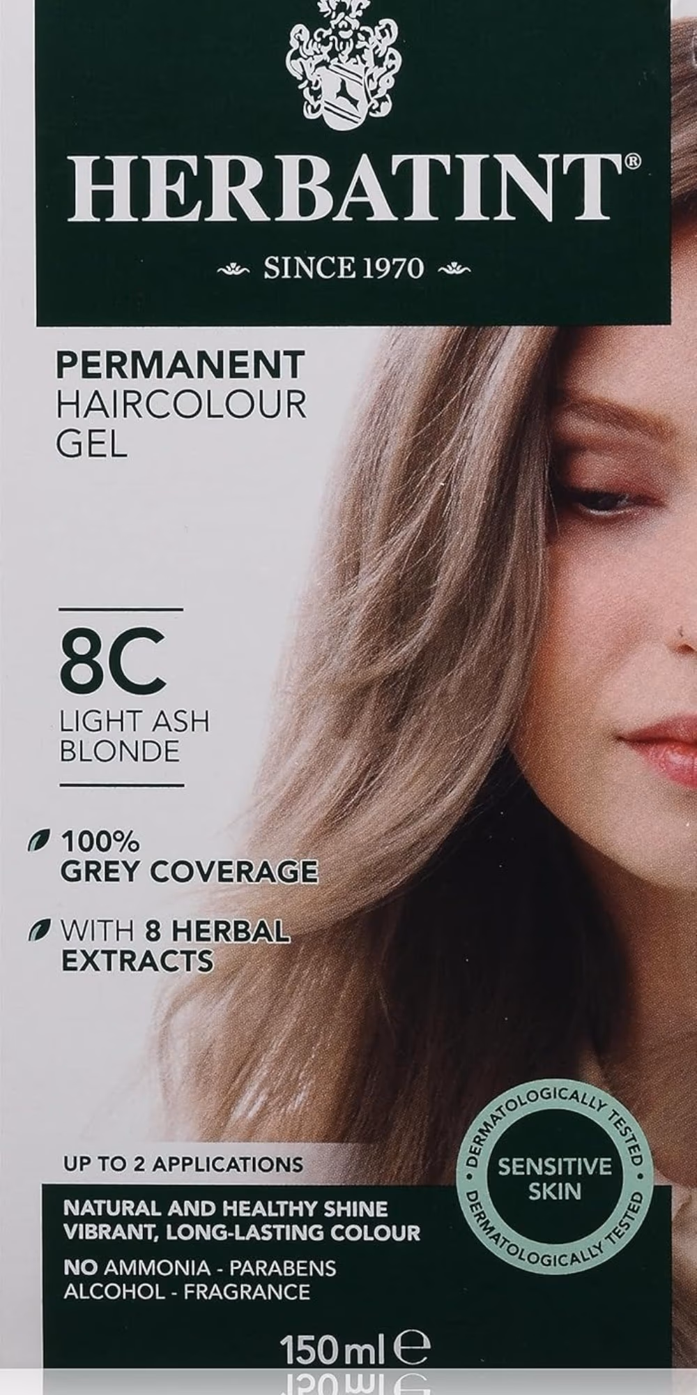 Herbatint Haircolor 8C Light Ash Blonde – 170 ml 2