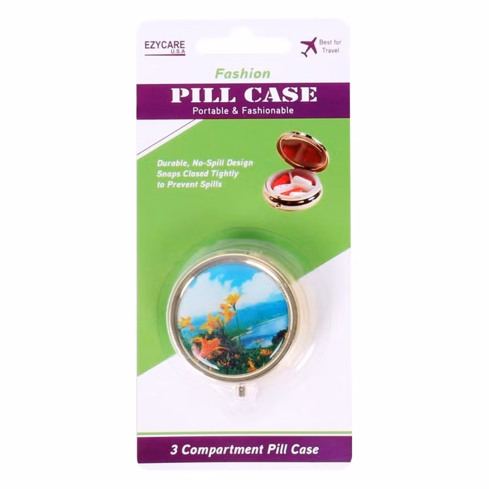 Ezycare Fashion Pill Case – Stylish 3-Compartment Pill Organizer 2