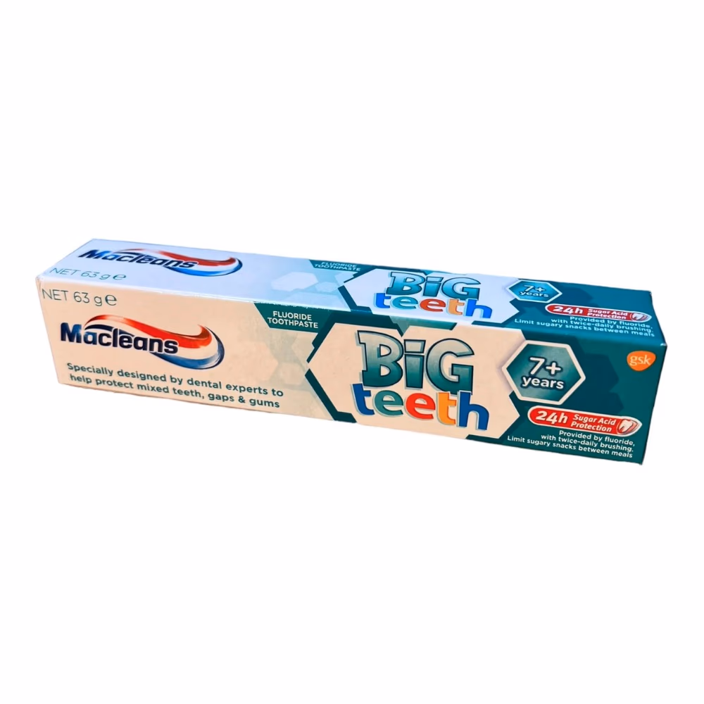 Macleans Big Teeth Toothpaste 7+ Years 63g 2