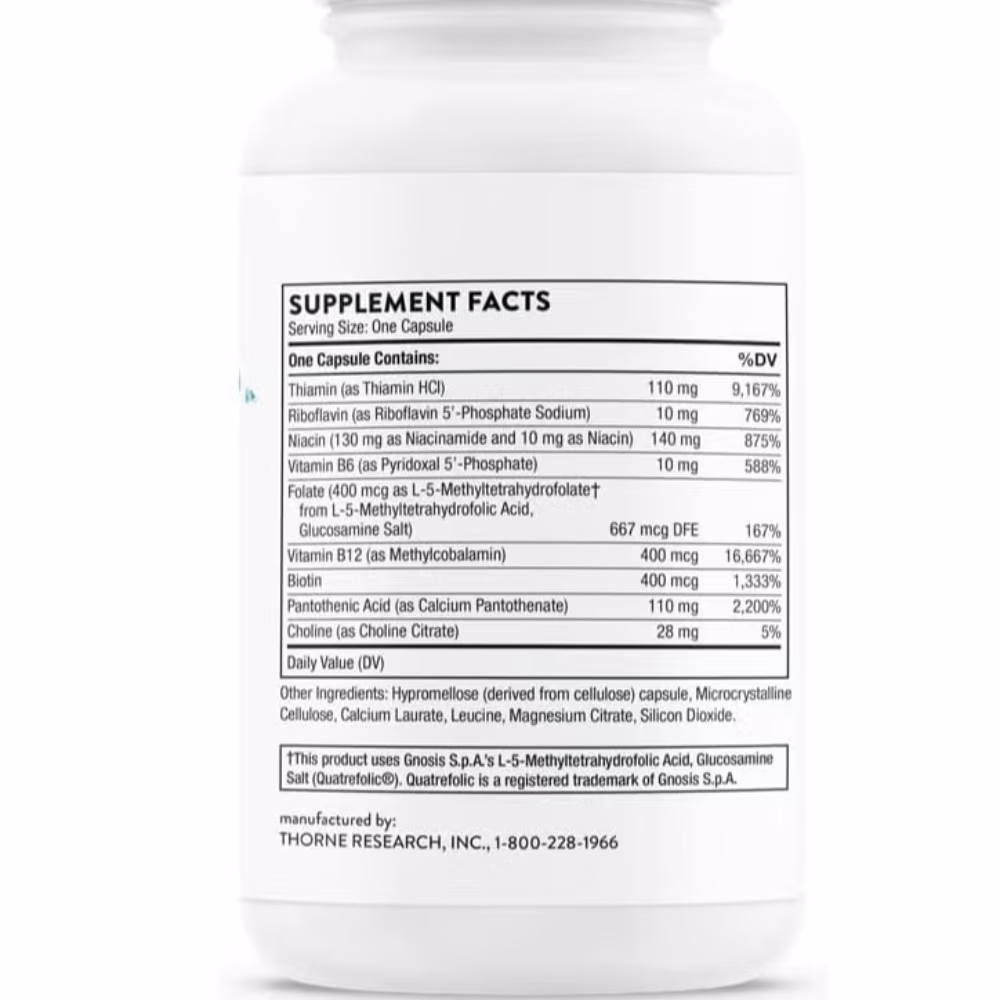 Thorne Basic B-Complex 60 Capsules 2