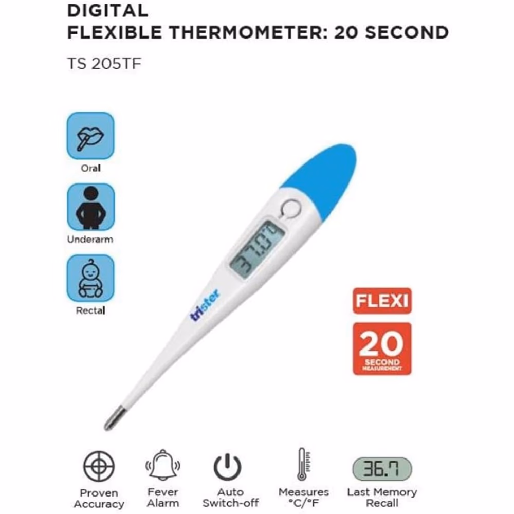 Trister Digital Thermometer 20sec Flexi Ts205tf 3