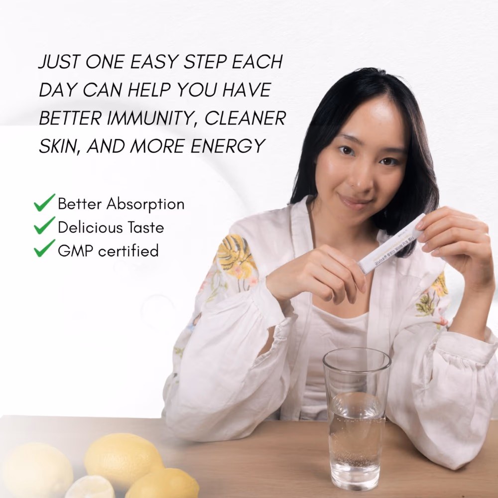 Healthy Place Double Toning White Liposome Glutathione Powder 30 Sticks - Lemon Flavor 4