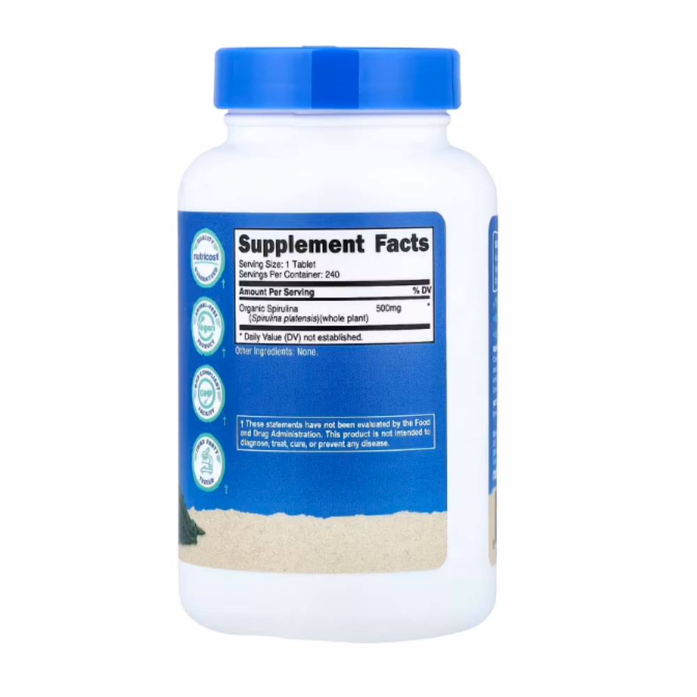 Nutricost Organic Spirulina Tablets 240s 2