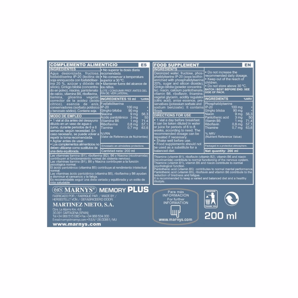 MARNYS Memory Plus – 20 vials  2