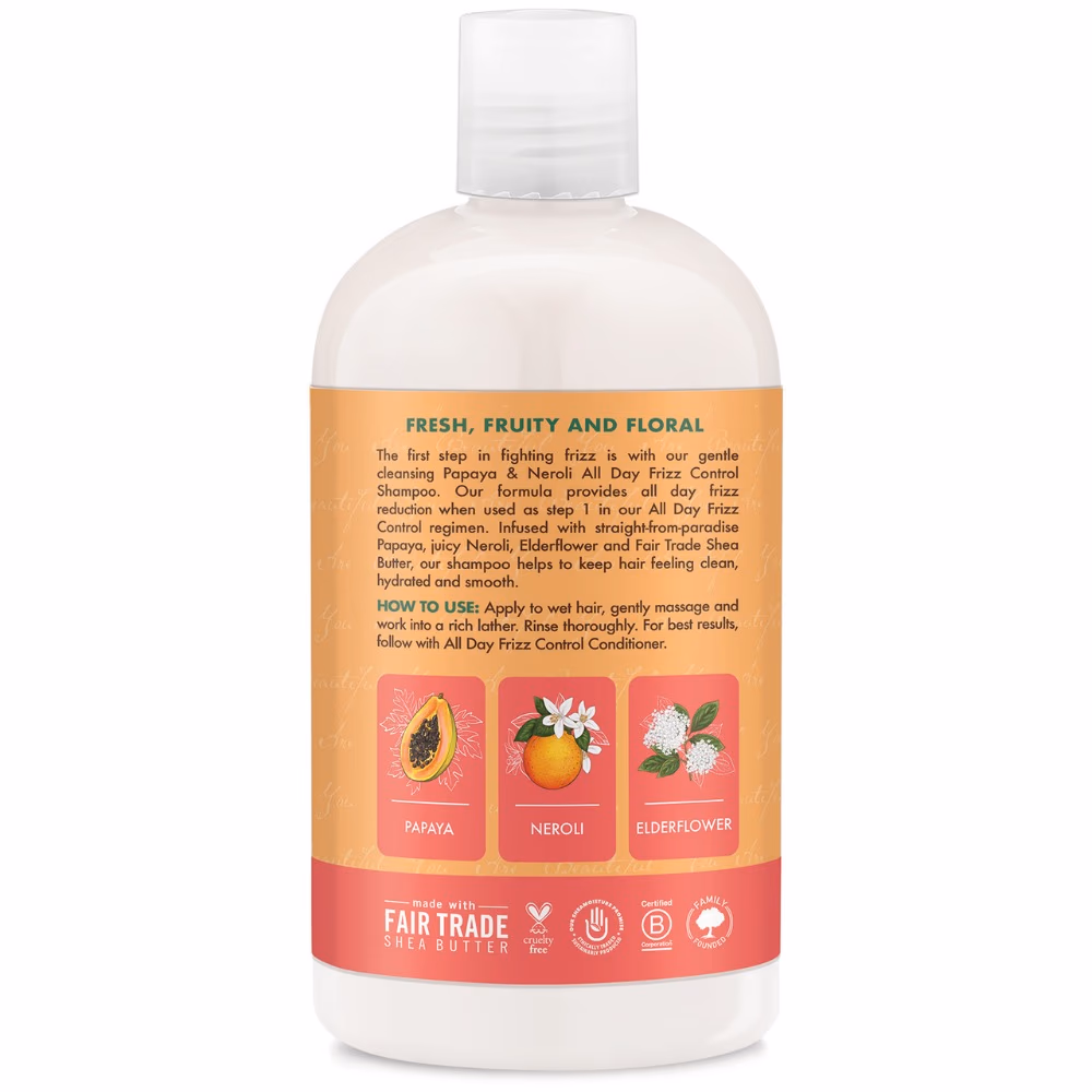 SheaMoisture Papaya & Neroli All Day Frizz Control Shampoo (384ml) 2