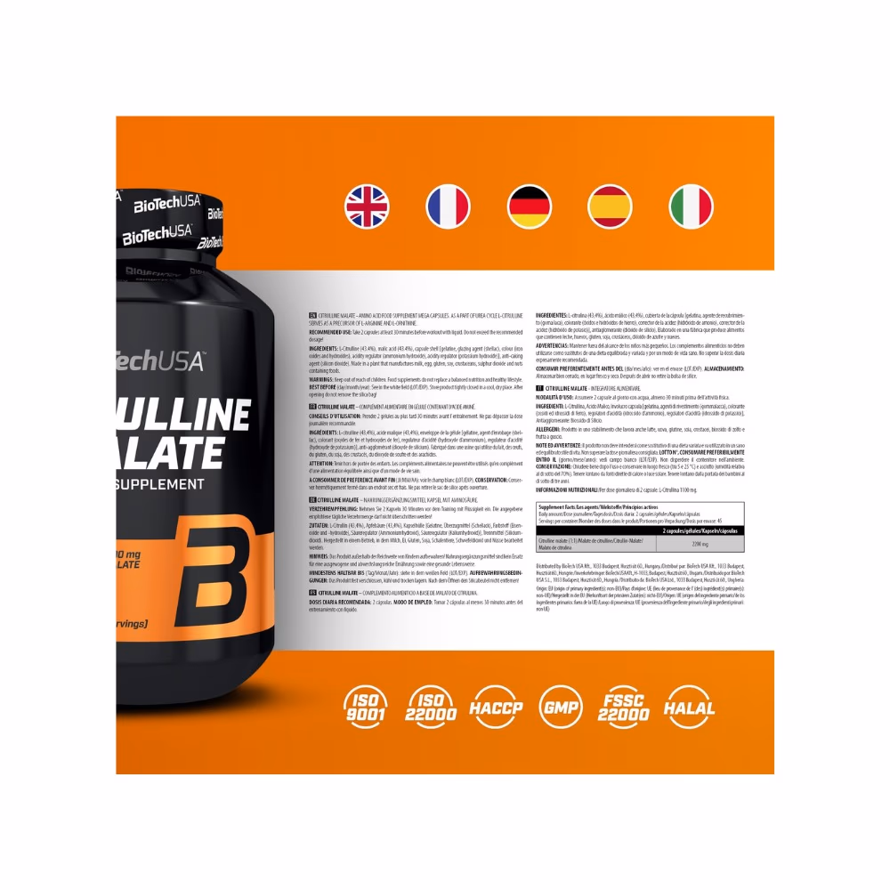  BioTechUSA Citrulline Malate - 90 capsules  2
