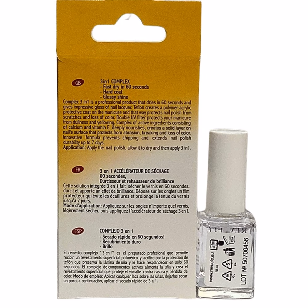 Revuele 3-in-1 Complex + UV Glossy Manicure 10ml 3