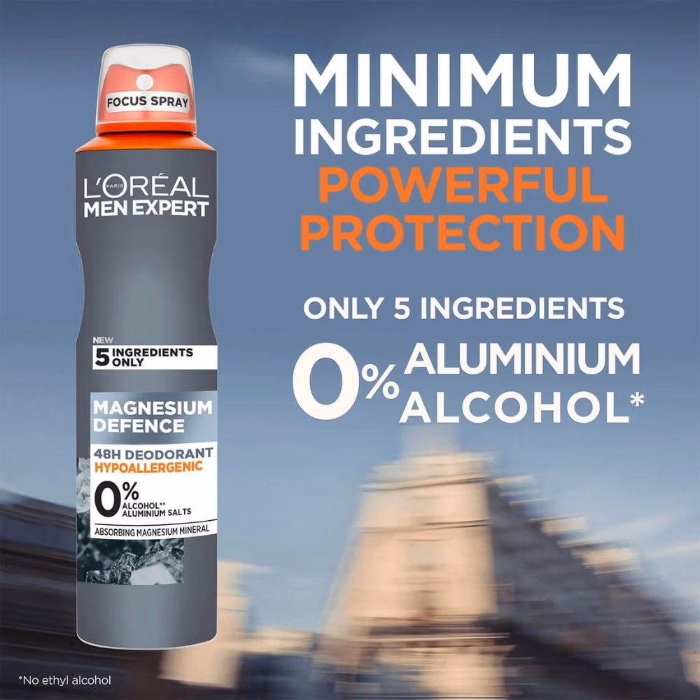 LOreal Men Expert Magnesium Defence Deodorant Spray 250ml 2