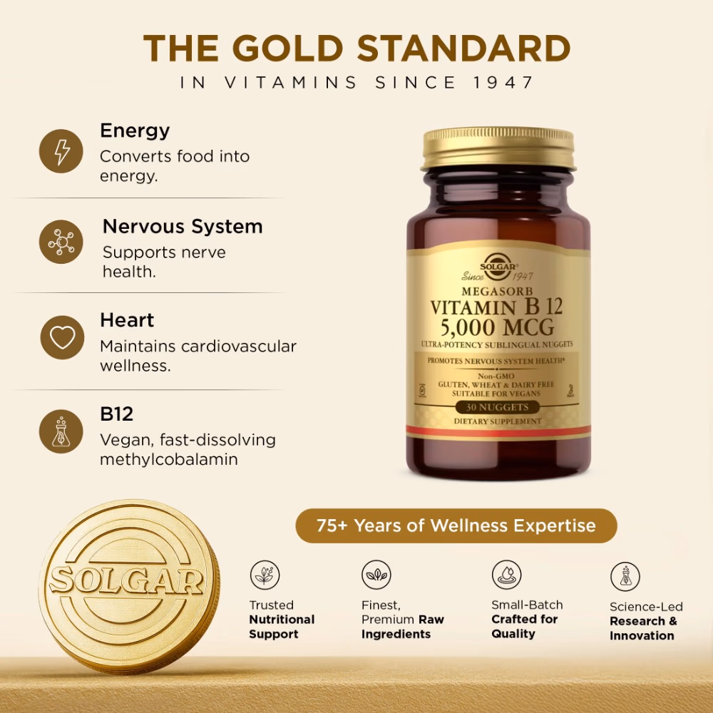 Solgar Vitamin B12 5000 mcg – 30 Nuggets 2