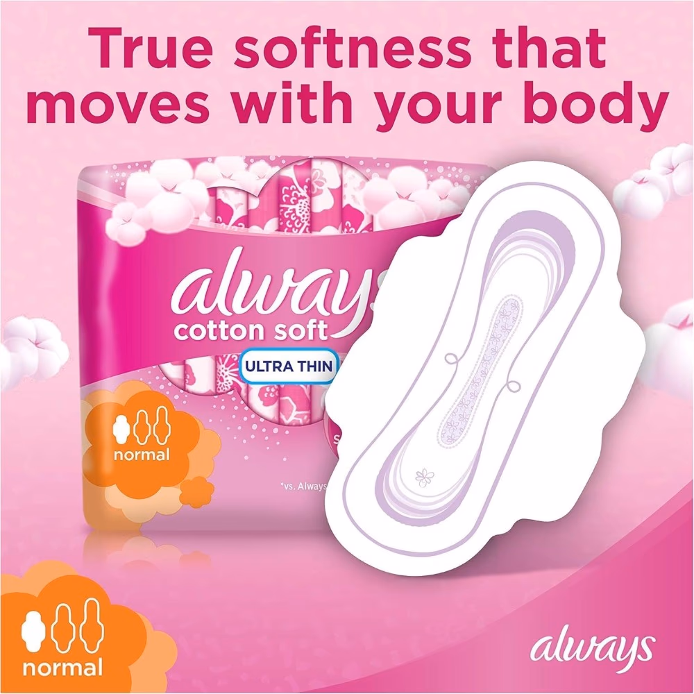 Always Cotton Soft - Ultra Thin Normal Pads with Wings - 10 Pads 3