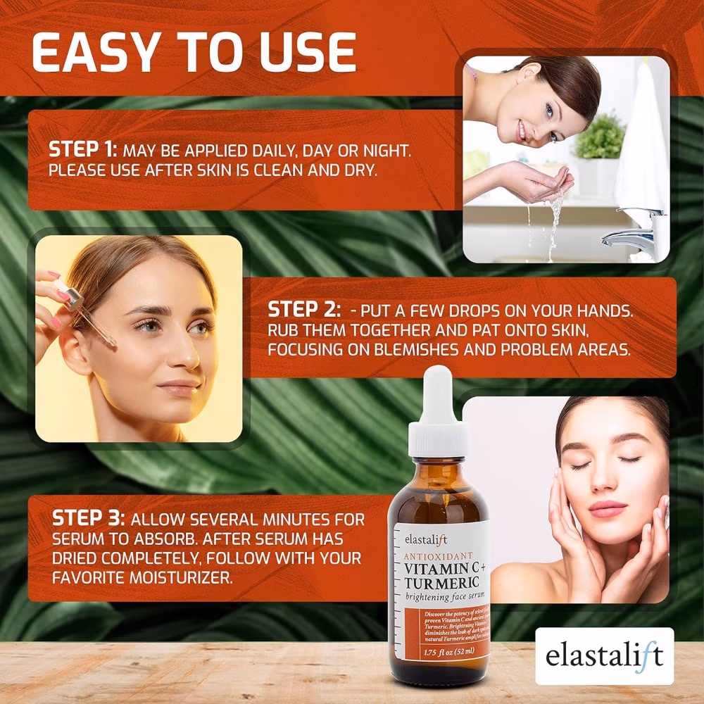 Elastalift Vitamin C Turmeric Brightening Serum 52ml 4