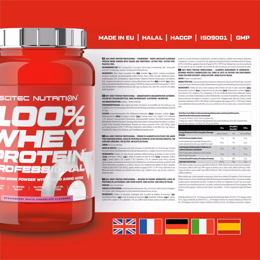 Scitec 100% Whey Strawberry Chocolate 920g 5