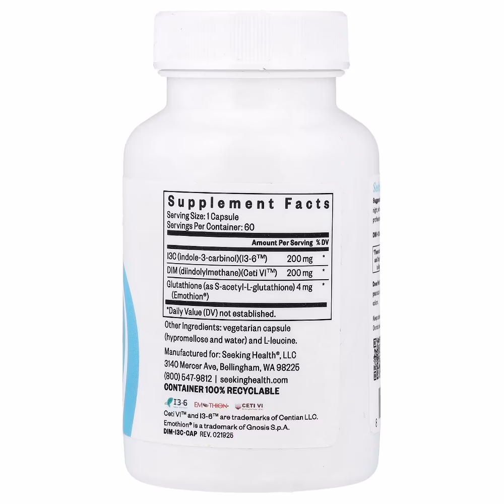 Seeking Health DIM + I3C Capsules (60 Count) 2
