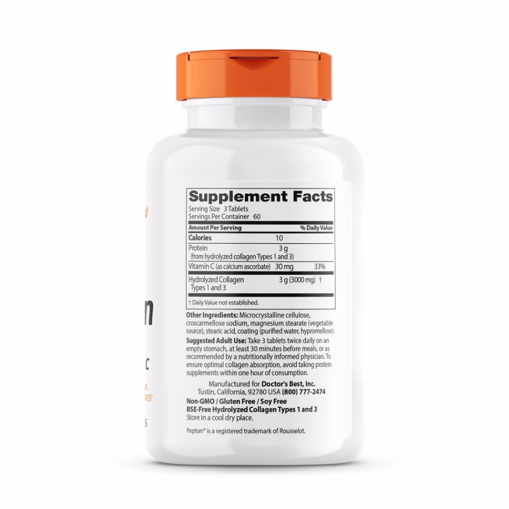 Doctor's Best Collagen Type 1 & 3, 1000mg 180 Tablets 2