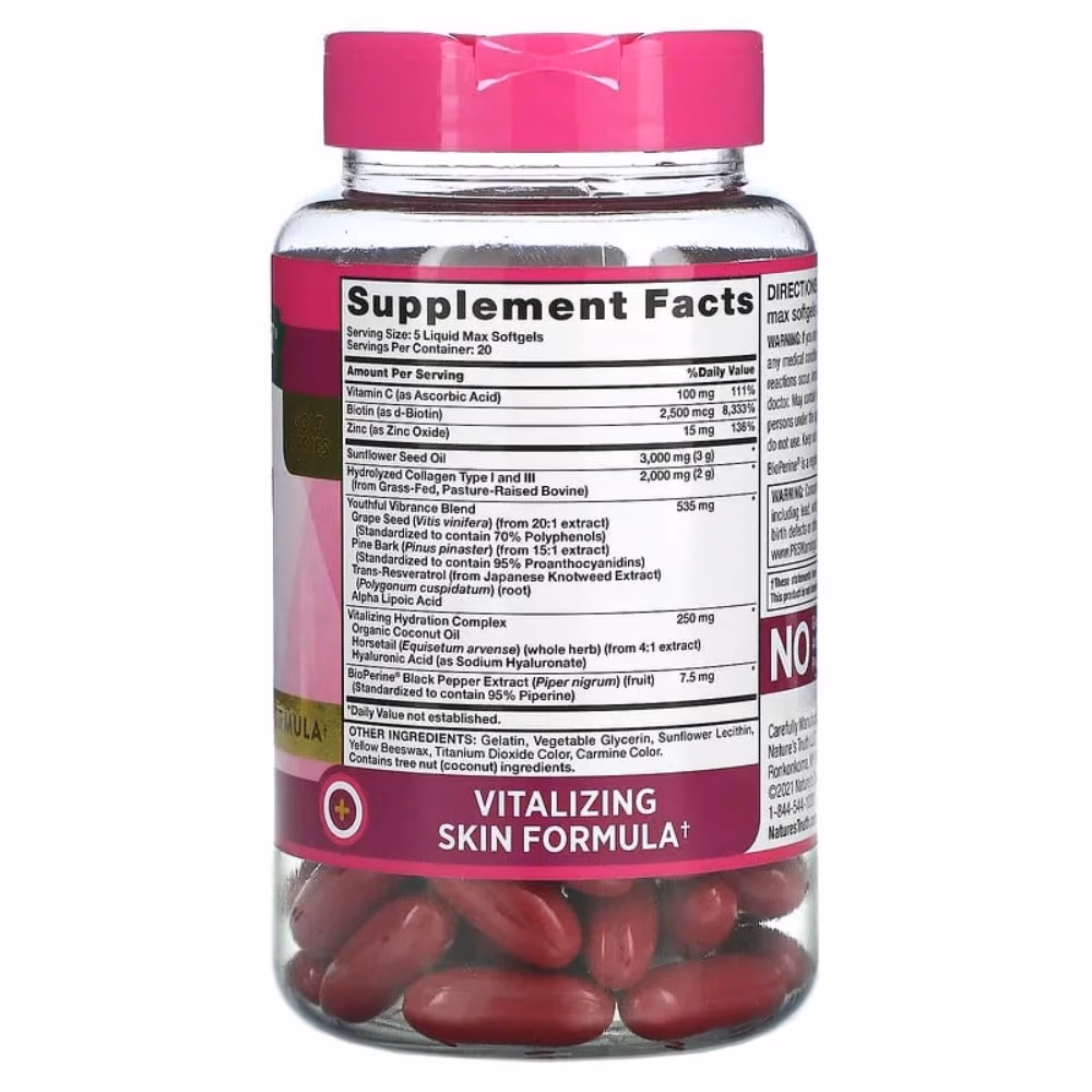 Natures Truth Collagen Beauty -  100 Liquid Softgels 2