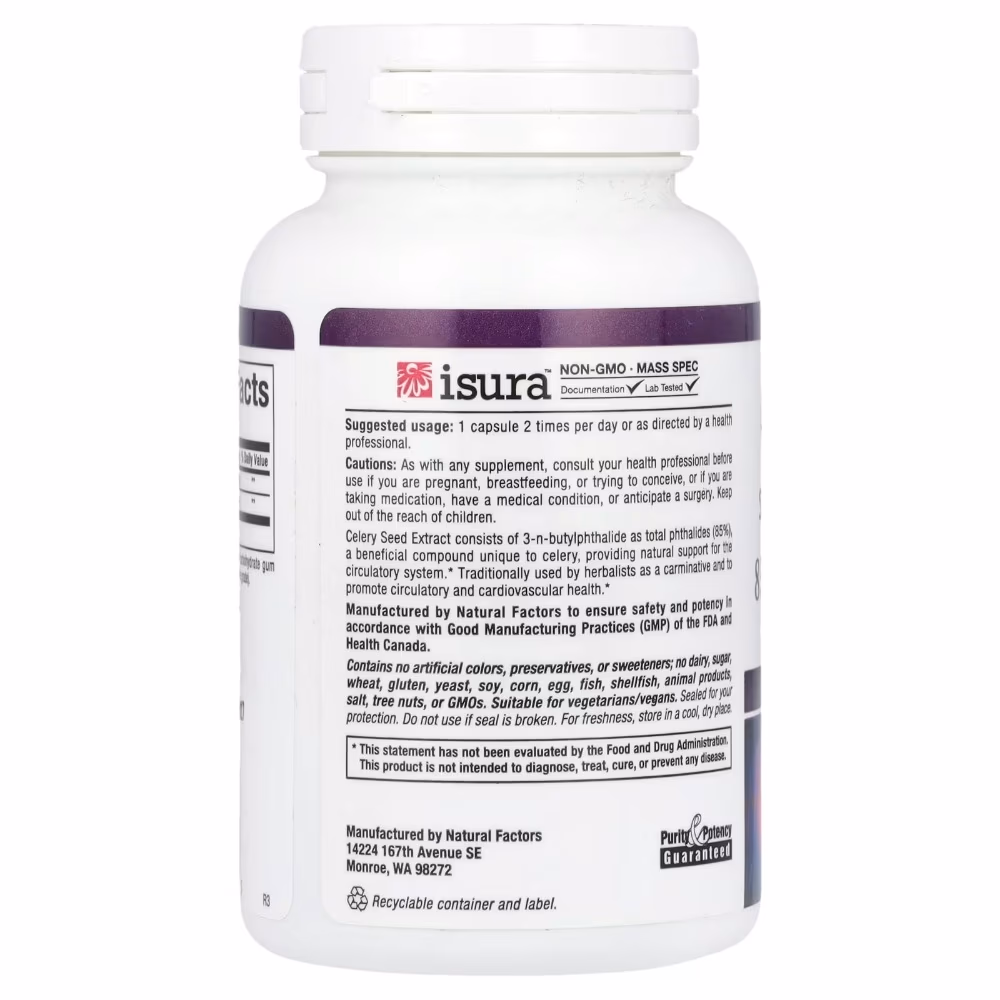 Natural Factors Celery Seed 120 Capsules 3